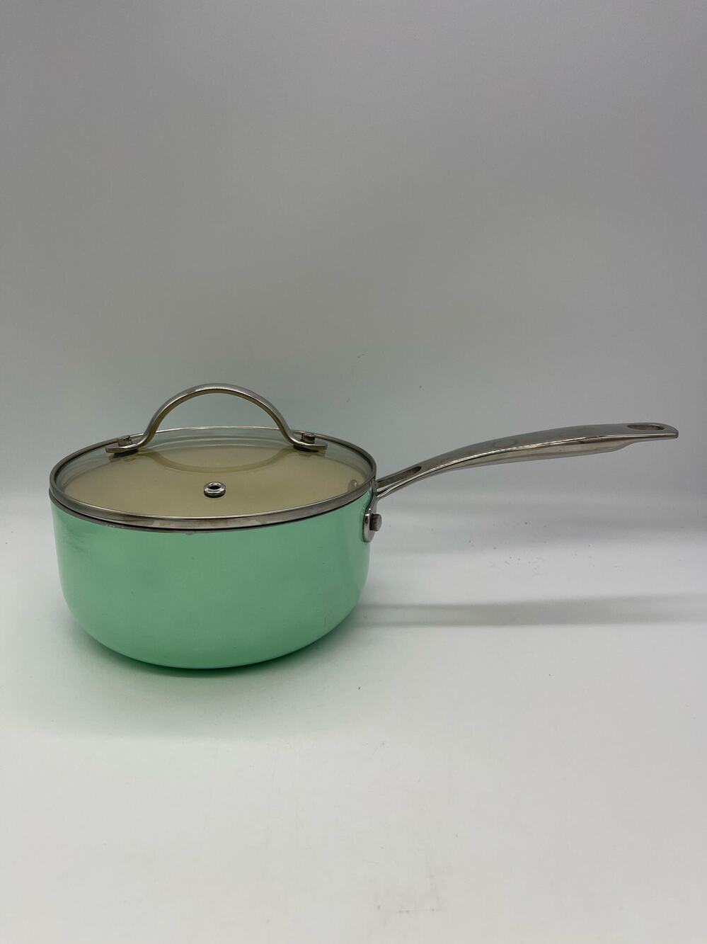 Masterclass Sauce Pot Aqua & White